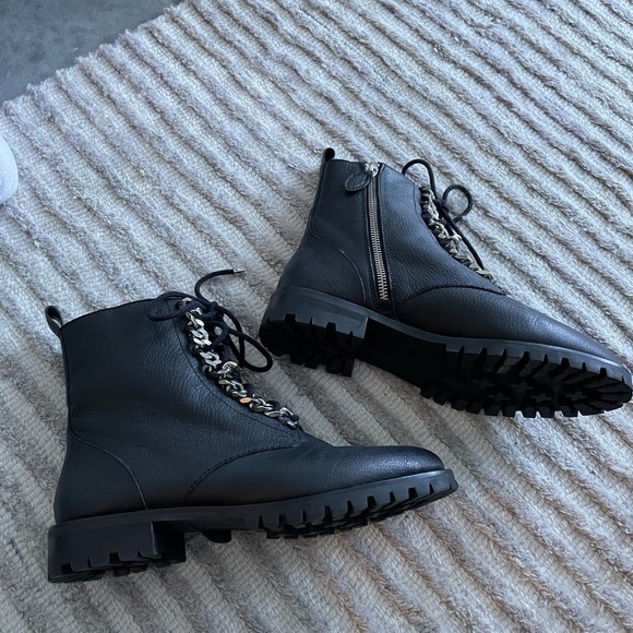 Rebekah Minkoff leather lace up combat boots - Picture 2 of 2